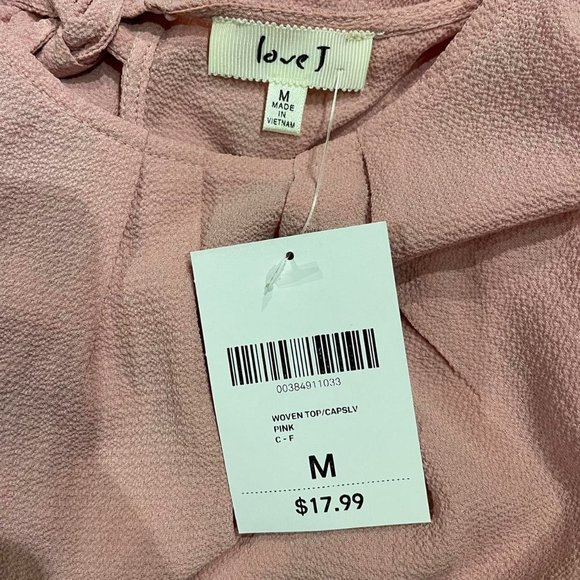 Pink Ruffle Short Sleeve Blouse - Picture 2 of 2